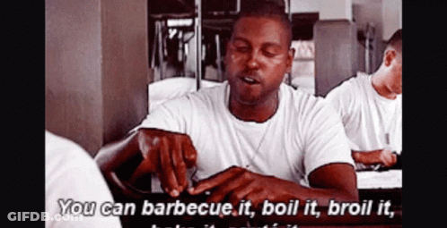 Man In White Shirt Saying You Can Barbecue It GIF