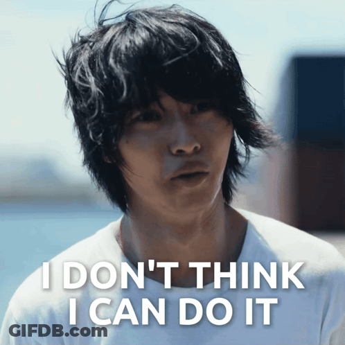 Man In White Shirt Says I Don't Think I Can Do It GIF