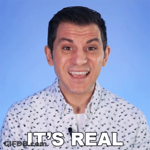 Man In White Shirt Says It's Real GIF