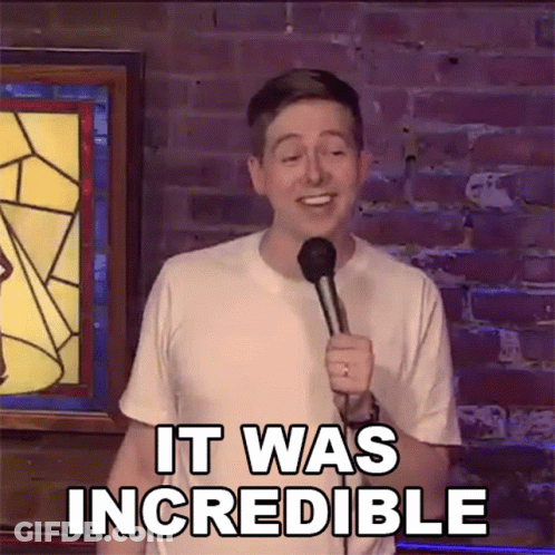 Man In White Shirt Says It Was Incredible GIF