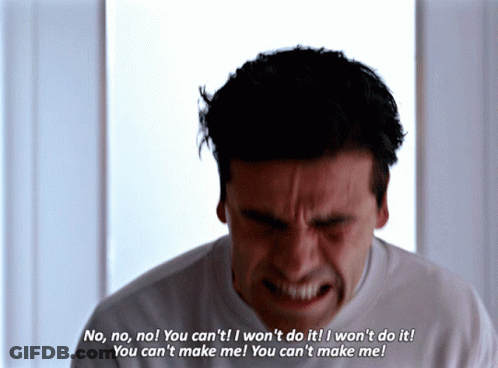 Man In White Shirt Says No No No You Cant I Wont Do It GIF