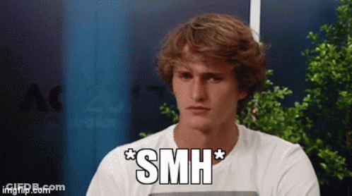 Man In White Shirt Says SMH GIF