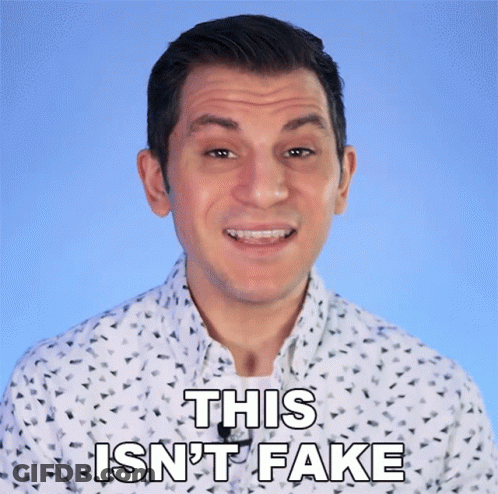 Man In White Shirt Says This Isn't Fake GIF