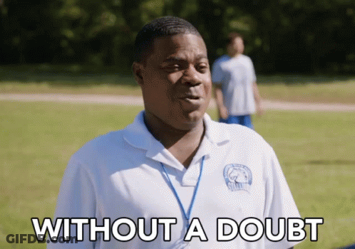 Man In White Shirt Says Without A Doubt GIF