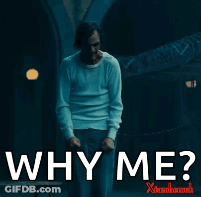 Man In White Shirt Screaming Why Me GIF