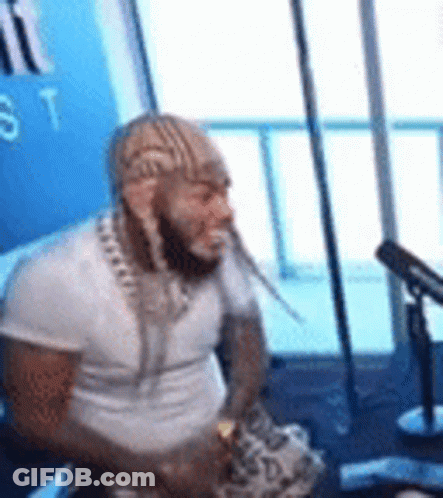 Man In White Shirt Singing GIF