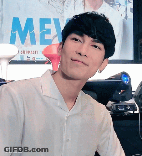 Man In White Shirt Smiling Before Mex Poster GIF
