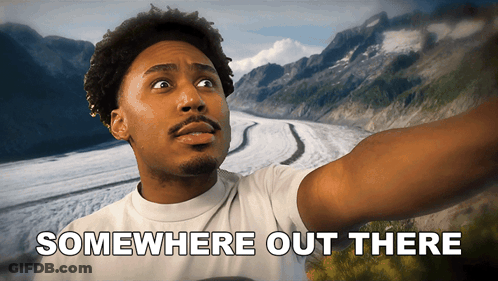 Man In White Shirt Somewhere Out There GIF