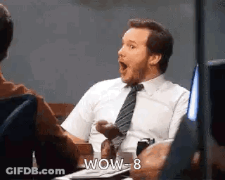 Man In White Shirt Surprised GIF