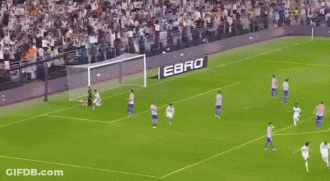 Man In White Shirt Tackled In Soccer Game GIF