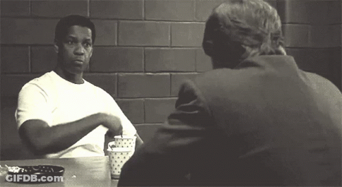 Man In White Shirt Talking To Man In Suit GIF