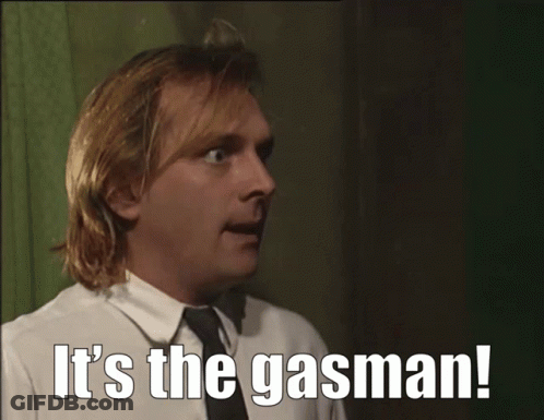 Man In White Shirt Tie Says It's Gasman GIF