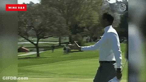 Man In White Shirt Wins 9 & 8 GIF