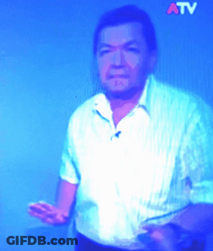 Man In White Shirt With ATV On Blue Background GIF