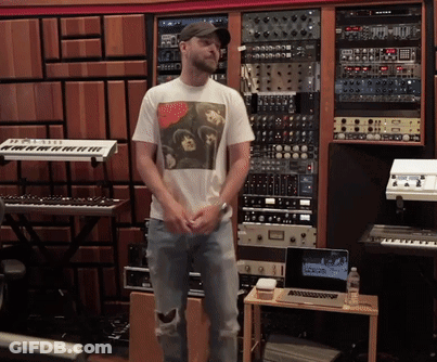 Man In White Shirt With Beatles GIF