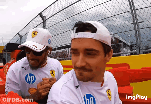 Man In White Shirt With HP GIF