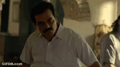 Man In White Shirt With Mustache GIF