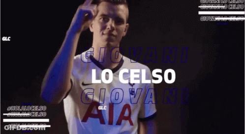 Man In White Shirt With Name Lo Celso GIF