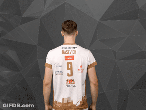 Man In White Shirt With Nasench On Back GIF