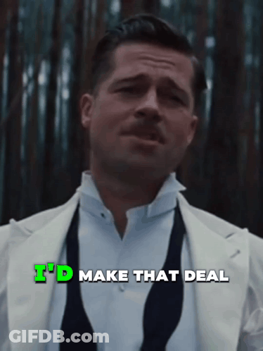Man In White Suit And Black Tie Says I'd Make That Deal GIF
