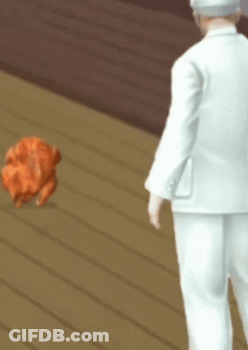 Man In White Suit And Hat Walking On Wooden Floor GIF