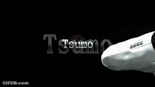 Man In White Suit Covering Face Tsumo Behind Him GIF