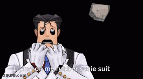 Man In White Suit Holding Cardboard GIF