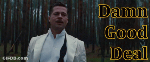 Man In White Suit In Forest Saying Damn Good Deal GIF