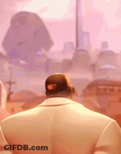 Man In White Suit Pink Background GIF