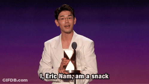 Man In White Suit Saying Eric Nam GIF