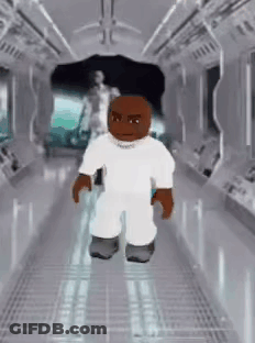 Man In White Suit Walking GIF