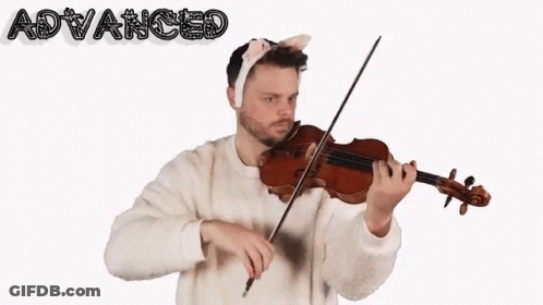 Man In White Sweater Playing Violin Advanced GIF