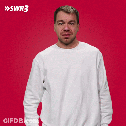Man In White Sweater With SWR3 GIF