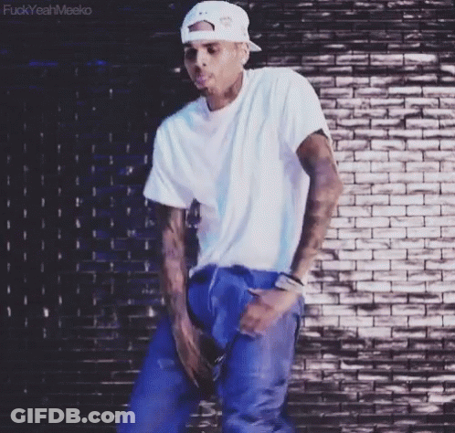 Man In White T-Shirt And Blue Jeans GIF
