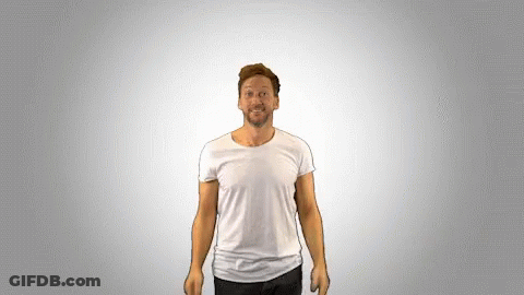 Man In White T-Shirt Making A Face GIF