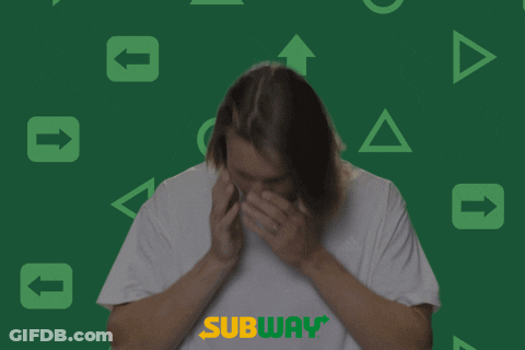 Man In White T-Shirt With Subway GIF