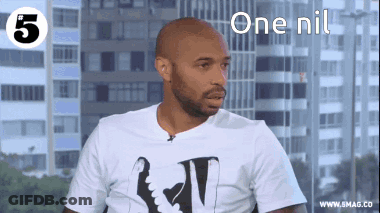Man In White T-Shirt With Woman Picture Says One Nil GIF