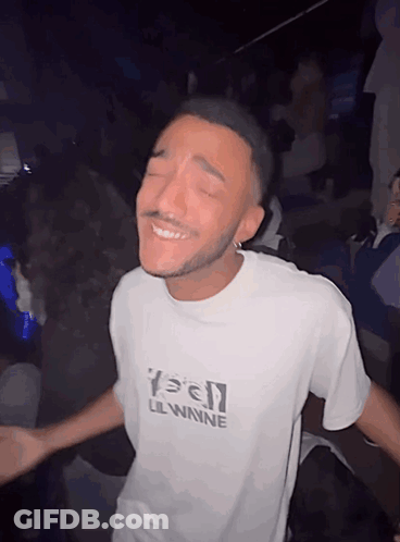 Man In White T-Shirt With Yes Lil Winnie GIF