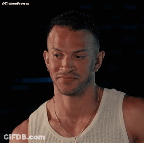 Man In White Tank Top And Gold Chain GIF