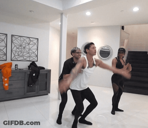 Man In White Tank Top Dancing GIF