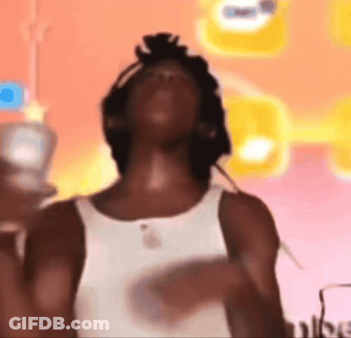 Man In White Tank Top Dancing On Pink GIF
