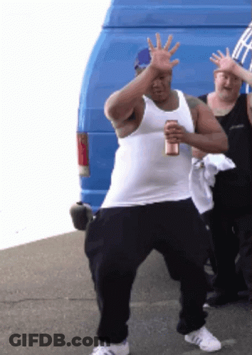 Man In White Tank Top Holding Beer GIF