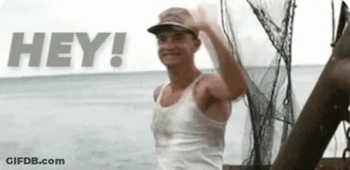 Man In White Tank Top On Boat GIF