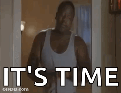 Man In White Tank Top Saying Its Time GIF