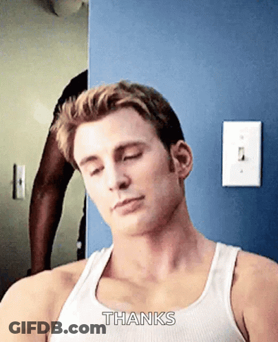 Man In White Tank Top Saying Thanks GIF