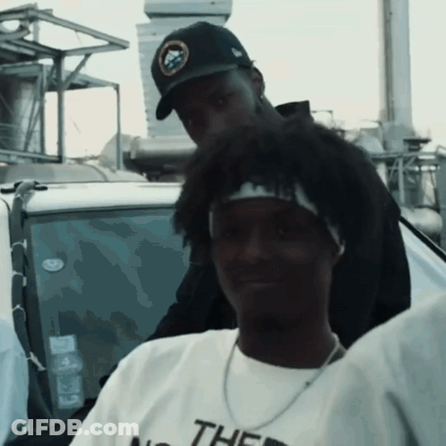 Man In White The North Face Shirt Getting Haircut GIF