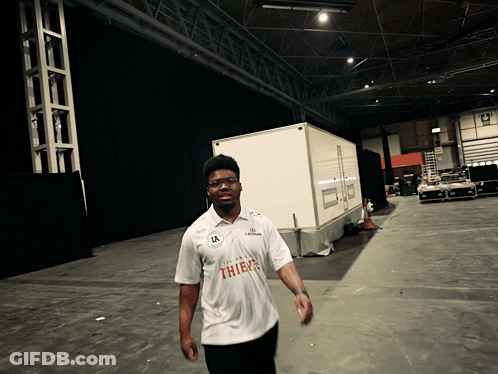 Man In White Thieves Shirt GIF