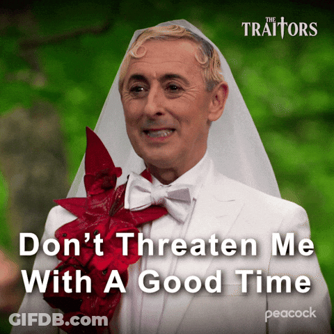 Man In White Tuxedo Says Don't Threaten Me GIF