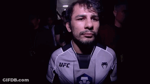 Man In White UFC Jersey GIF