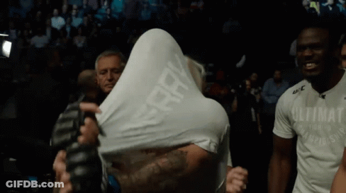 Man In White Ultimate Championship Shirt GIF